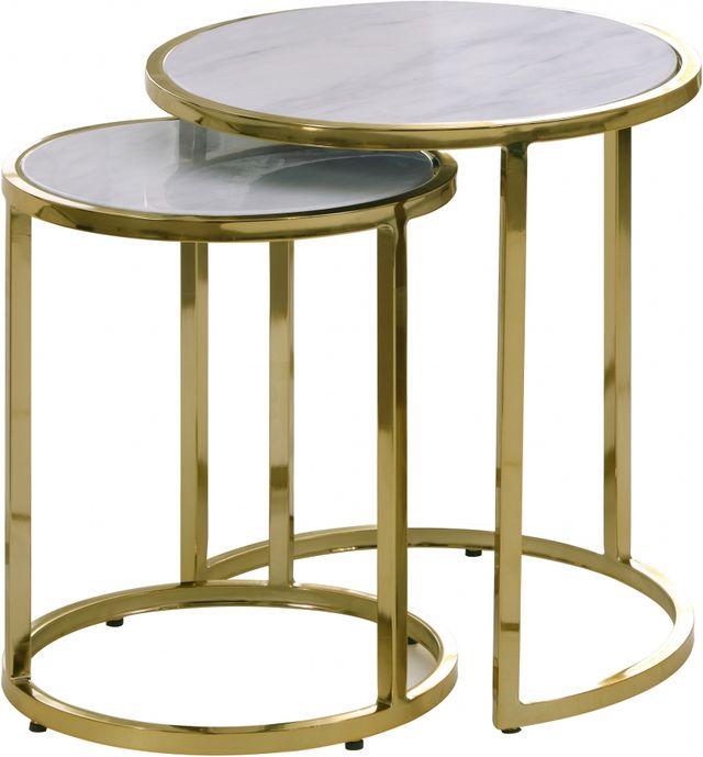 Meridian Furniture Massimo 2-Piece Gold End Tables-0