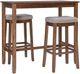 Linon Claridge 3-Piece Brown/Gray Bar Table Set-0