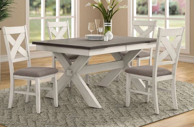 Bernards Homestead Gray/White Side Chair-1