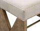 Bassett Mirror Laurent Brown Ash Burl/Gray Velvet Accent Stool-3