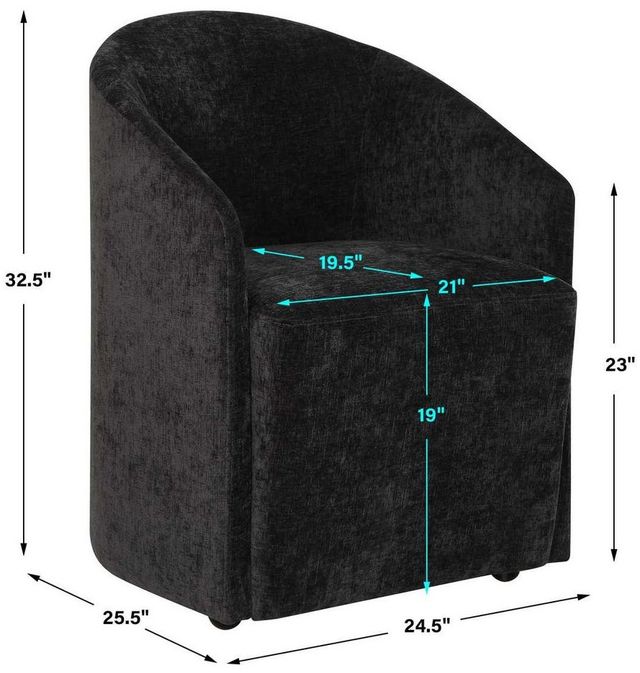 Uttermost® Harbor Charcoal Dining Arm Chair-2