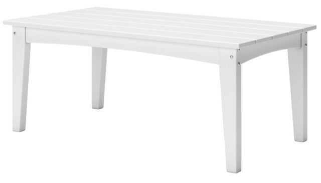 Signature Design by Ashley® Hyland Wave White Polyethylene Outdoor Cocktail Table-2