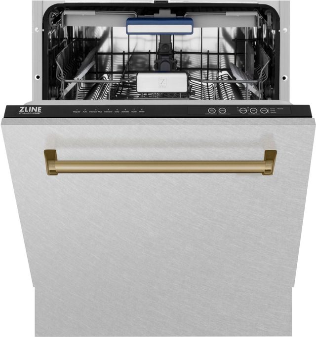 ZLINE Autograph Edition 24" Satin Stainless Steel Built In Dishwasher-1