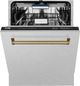 ZLINE Autograph Edition 24" Satin Stainless Steel Built In Dishwasher-1
