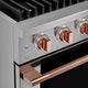 Hauslane HausPro Range 36" Stainless Steel Pro-Style Gas Range with Rose Gold Knobs-5