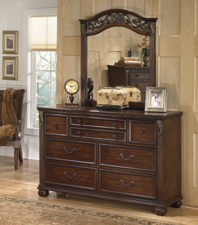 Signature Design by Ashley® Leahlyn Warm Brown Dresser and Mirror-2