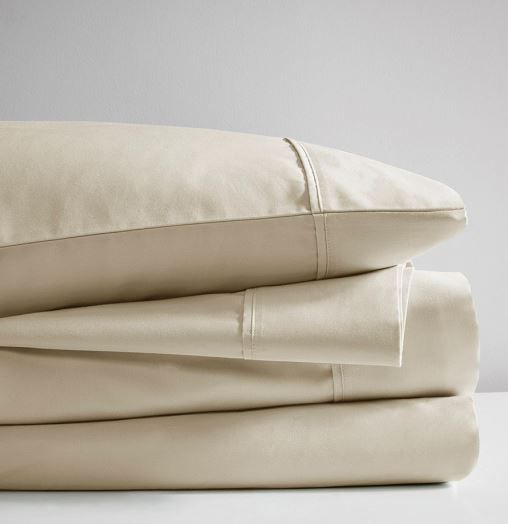 Olliix by Clean Spaces Allergen Barrier Khaki Full 300 Thread Count Cotton Sheet Set-2