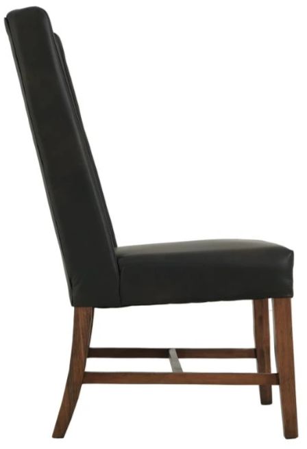International Furniture Direct Riverwood Black/Brown Dining Side Chair-4