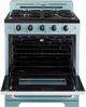 Unique® Appliances Classic Retro 30" Ocean Mist Turquoise Freestanding Gas Range with Convection Oven-1