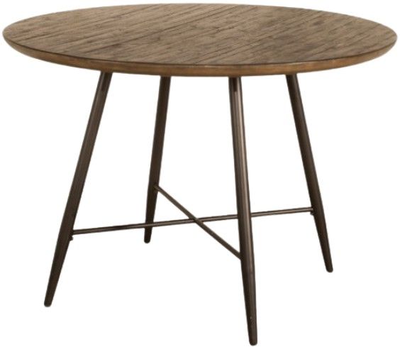 HH2 Home Forest Hill Distressed Walnut Dining Table with Brown Base-0