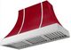 AGA Cascade 48" Piccadilly Red Wall Mounted Range Hood with Polished Chrome Trim-0