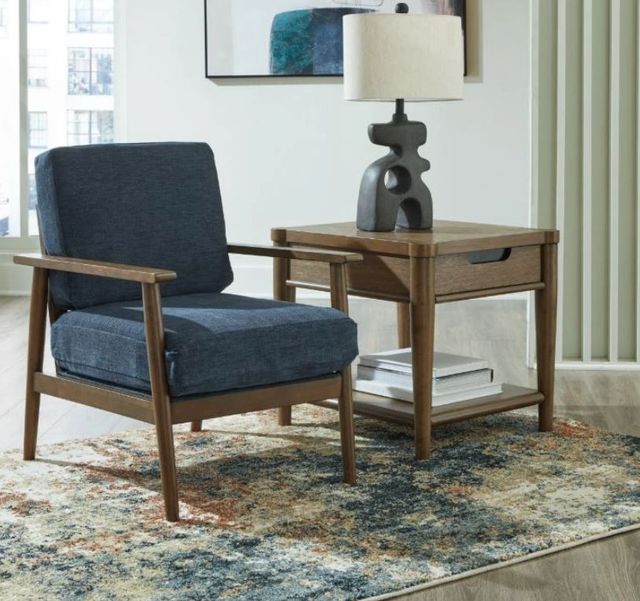 Signature Design by Ashley® Bixler Navy/Brown Accent Chair-4