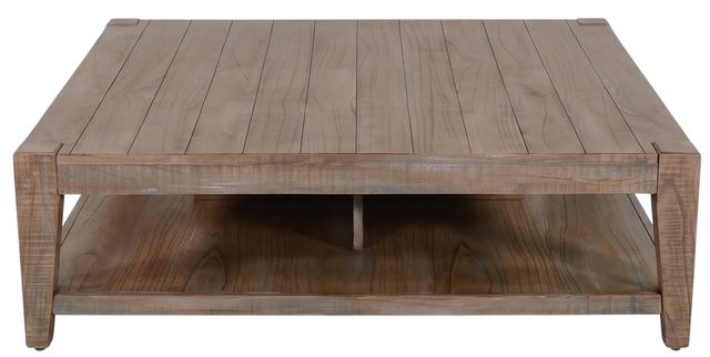 Sunny Designs™ Durango Weathered Square Brown Cocktail Table-2