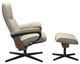 Stressless® by Ekornes® Customizable Consul Small Manual Recliner and Ottoman with Cross Base-1