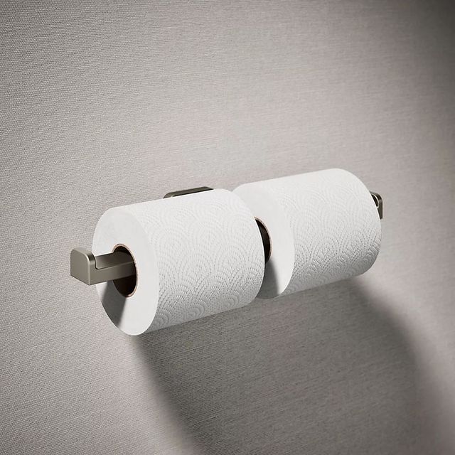 KOHLER® Parallel® Vibrant Brushed Nickel Double Toilet Paper Holder-1