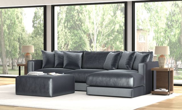 Jackson Furniture Remington 4-Piece Slate Right Arm Facing Chaise Sectional with Ottoman-1