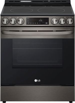 LG 30" PrintProof Black Stainless Steel Slide In Electric Range