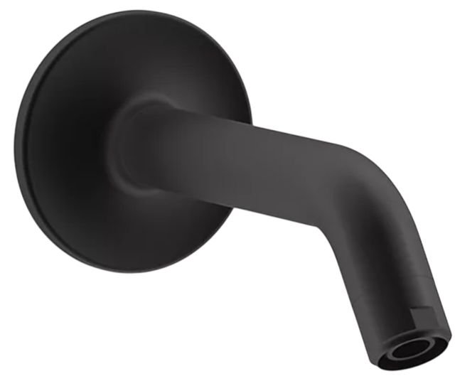 KOHLER® Purist® Matte Black Shower Arm and Flange-0