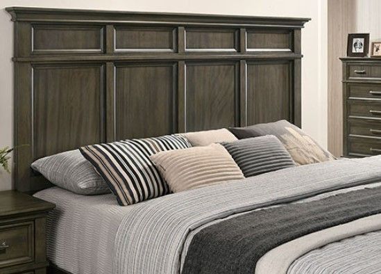 Furniture of America® Houston Gray Queen Panel Bed-2