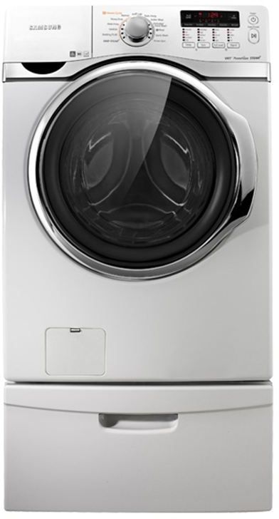 3.9  cu. ft. Steam Front Load Washer / Neat White-0