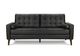Monarch Specialties Inc. Black 75" Faux Leather Sofa with 2 Pillows-0