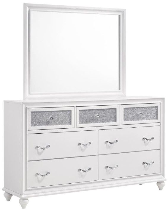 Coaster® Barzini White Dresser with Mirror-0