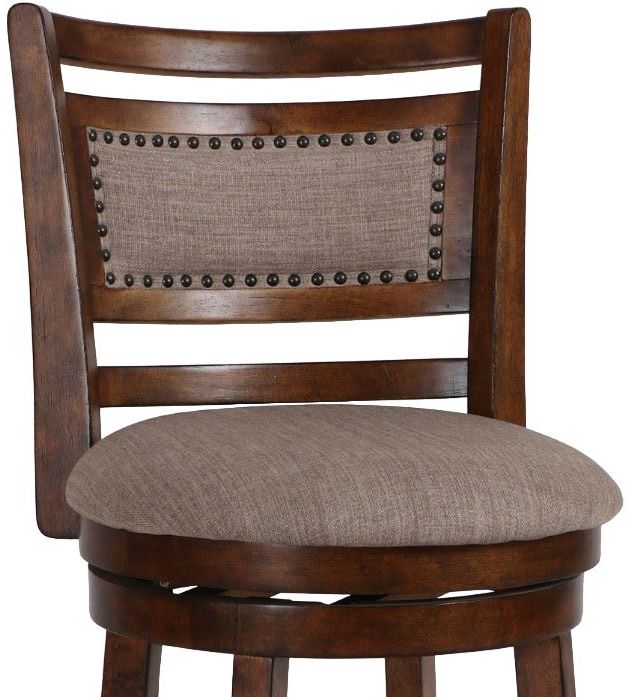 New Classic® Home Furnishings Aberdeen Brown Swivel Counter Stool-0