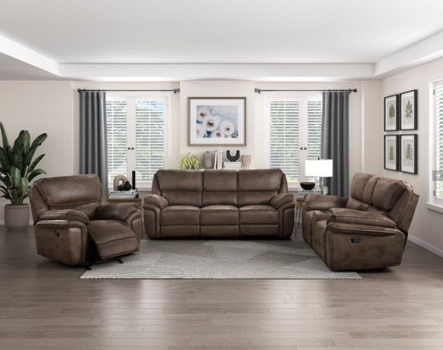 Homelegance® Proctor Brown Power Double Reclining Sofa-1