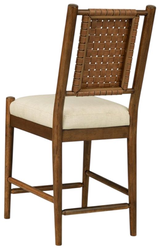 Legacy Classic Lake House Pinecone Woven Back Counter Height Chair-1
