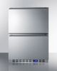 Summit® Classic 3.5 Cu. Ft. Stainless Steel/Panel Ready Drawer Freezer-3