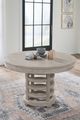 American Woodcrafters Heritage Coast 7-Piece Sea Oat Pedestal Dining Table Set-1
