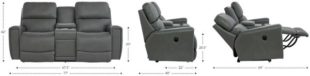 La-Z-Boy® Apollo Granite Power Reclining Loveseat with Console, Headrest, and Lumbar-4