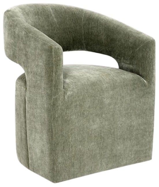 Furniture of America® Tresa Green Arm Chair with Casters-0