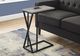 Monarch Specialties Inc. Grey 25"H Accent Table with Black Metal Frame-1