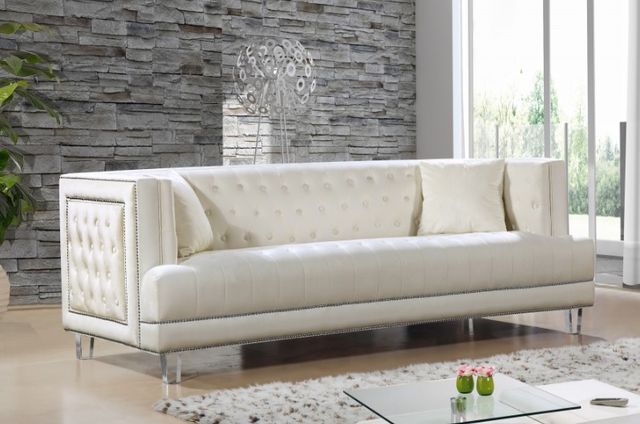 Meridian Furniture Lucas Cream Upholstered Sofa-3