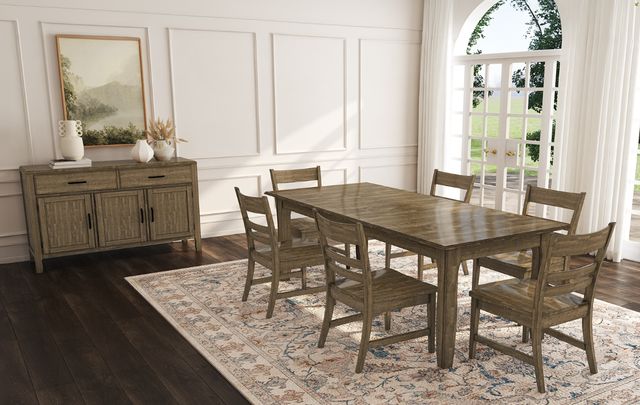 A-America® Leucadia Toasted Java Vers-a-Dining Table with Ten Chairs-0