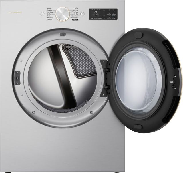 LG SIGNATURE 9 Cu. Ft. Platinum Steel Front Load Electric Vented Dryer with Steamfresh™-1