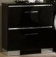 Furniture of America® Carlie Black/Chrome Nightstand-0