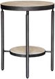 Uttermost® Dauntless Matte Black Travertine Side Table-3