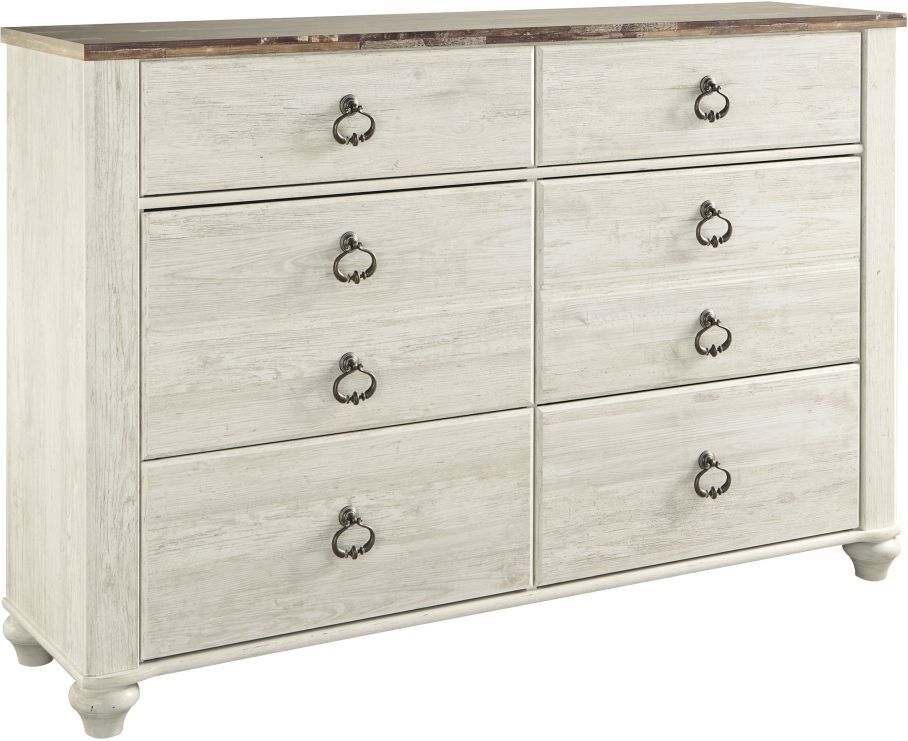 若者に人気のブランド Signature Design by Ashley® Willowton Whitewash Dresser 帽子