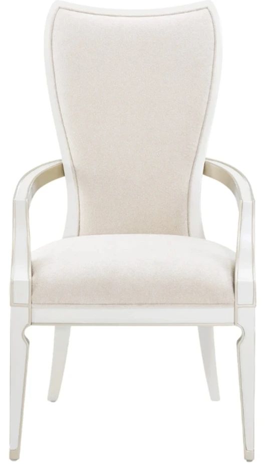 Michael Amini® La Marisia Creamy Pearl Dining Arm Chair-2