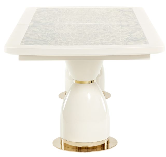 Michael Amini® Lisbon Silken Matte Cream Dining Table-3