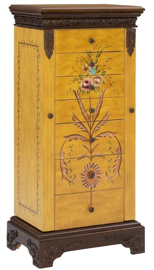 Powell® Jasleen Antique Parchment Jewelry Armoire-0
