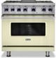 Viking® 7 Series 36" Vanilla Cream Pro Style Dual Fuel Liquid Propane Range with 12" Reversible Griddle-0