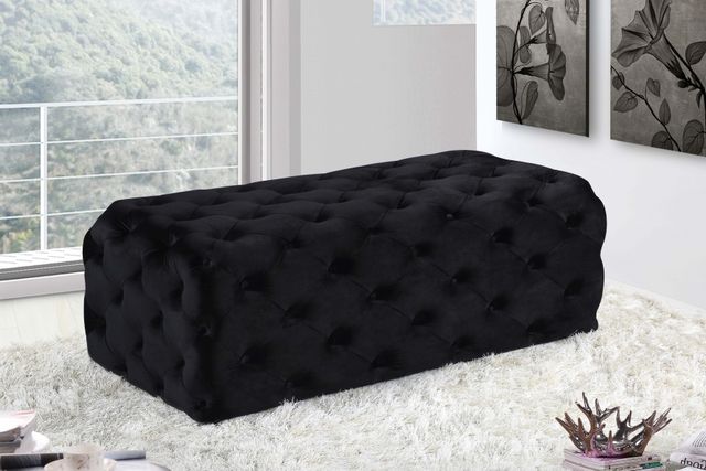Meridian Furniture Casey Black Velvet Bench-1