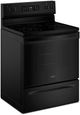 Whirlpool® 30" Black Freestanding Electric Range with Air Cooking Technology and Steam Clean-3
