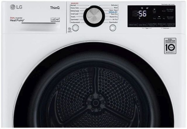 LG 4.2 Cu. Ft. White Front Load Ventless Electric Dryer-5