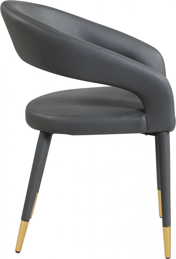 Meridian Furniture Destiny Grey Faux Leather Dining Chair-3