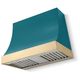 AGA Marquee 36" Salcombe Blue Wall Mounted Range Hood with Polished Brass Trim-0