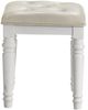 New Classic® Home Furnishings Valentino White Dressing Table Stool-3